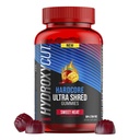 Hydroxycut Hardcore Ultra Shred Gummies, Sweet Heat - 99% stimulant zdarma - Obsahuje Capsaicin & B Vitamíny - pro ženy a muže