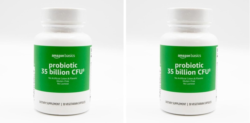 Základy Probiotic 35 Milionů CFU, 8 Probiotických Stravovacích Kroužek s prebiotickou směsí, podporuje zdravé trávení, 30 Vegetariánských kapslí, 1 měsíční zásoba 30 Počet (Pack of 2) (dříve Solim)