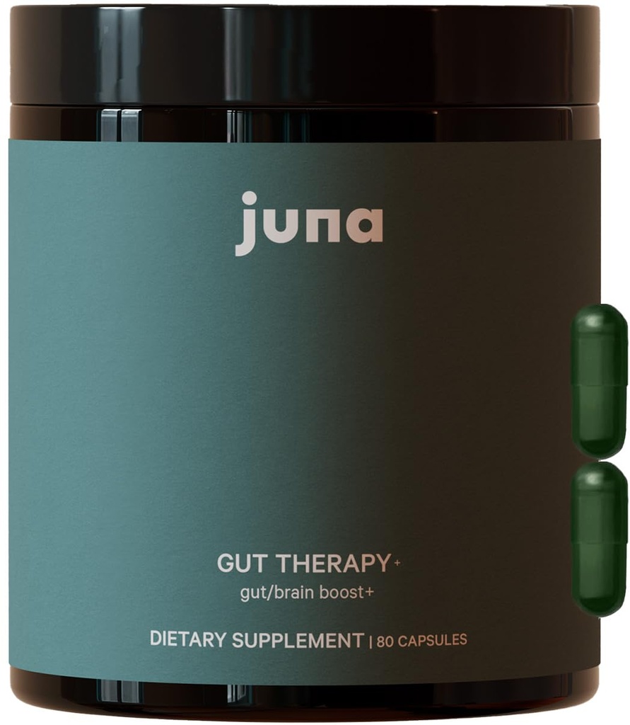 Juna Gut Therapy - Pokročilá podpora zdraví mozku a guty s prebiotickou a probiotickou - Lepší nálada, pozornost a energie - Podporuje paměť, soustředění a duševní jasnost - Palivové kognitivní výkon (80 Caps)
