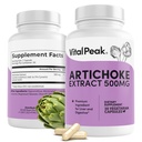 Artyčok 500 mg dodatek - Potenciální artyčok Extract Kapsle pro jaterní zdraví a stravitelnou podporu - Artyčok Leaf Extract Promotes Energy & Focus - 30 Kapsle