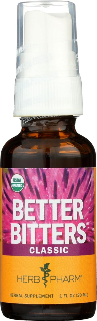 Herb Pharm Lepší Bitters Certified Organic Digestive Bitters, Classic, 1 Ounce