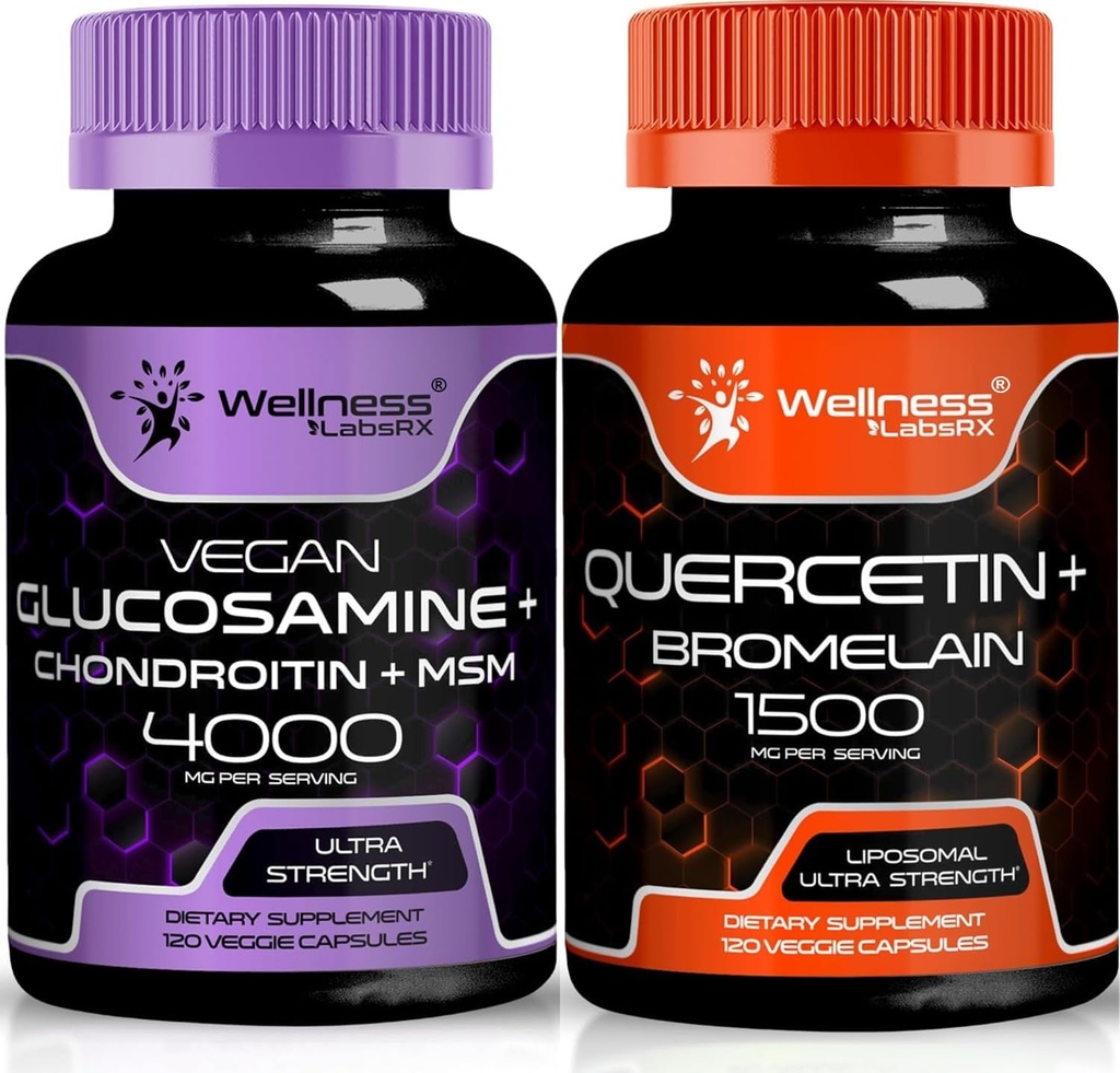 WELLNESS LABSRX Glucosamine Chondroitin MSM PHARMA124; Quercetin s tobolkami Bromelain