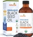 Organický černý olej ze semene (Nigella Sativa, Cumin Seed) Cold Pressed Non- GMO, 8 oz Glass Bottle Source of Essential Fatty Acids, Omega 3 6 9 "