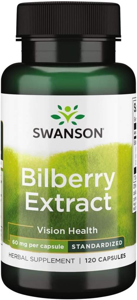 Swanson Bilberry Extract (Standardizované) 60 miligramů 120 Kapsle
