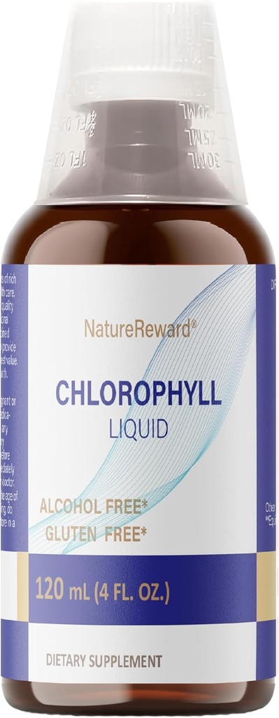 Chlorofyl tekutý, 120 ml, 4 měsíční zásoba tekutý chlorofyl dodatek pro vnitřní deodorant, muži a ženy