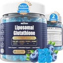 Lipozomální Glutathione Gummies Chews, 1100mg Koncentrovaná formule - 98% Biologicky dostupný w / vitamín C, ALA, NAC & Mléko Thistle pro antioxidant - dodatek k detoxikaci jater, Vegan, 120 ct