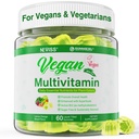 NEVISS Vegan Multivitamin pro ženy a muže w / methyl B12, D3 K2, Omega na bázi rostlin 3 (DHA + EPA), železo, Cholin, zinek, celopotravinové vitamíny pro vegetariány a vegetariány, bez cukru, 60Cts
