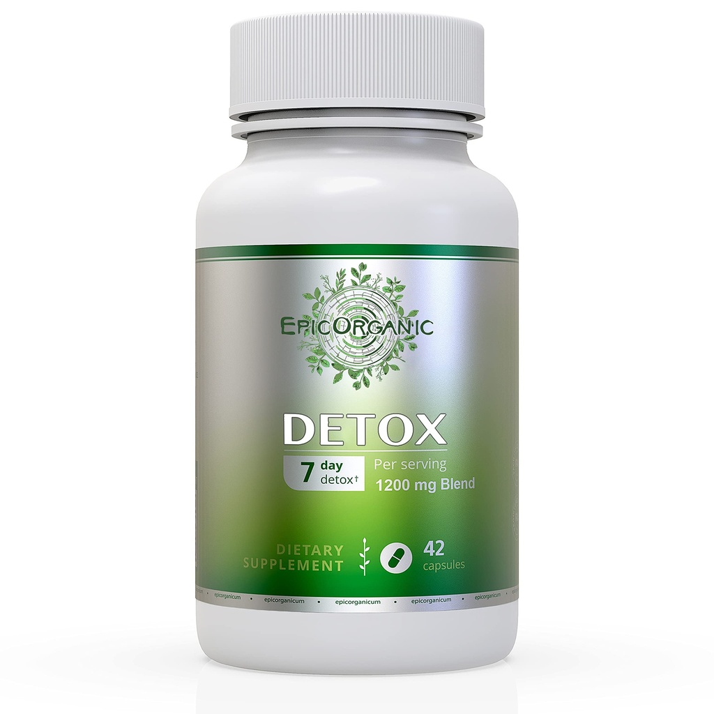 7 Day Detox Cleanse CLAS124; Ultimate Streght Colon Cleanse & Jaterní Detox CLAS124; Promotes Health Gut Support CLAS124; Detox Cleanse for Men & Women CLAS124; Made in The USA CLAS124; 42 Kapsle