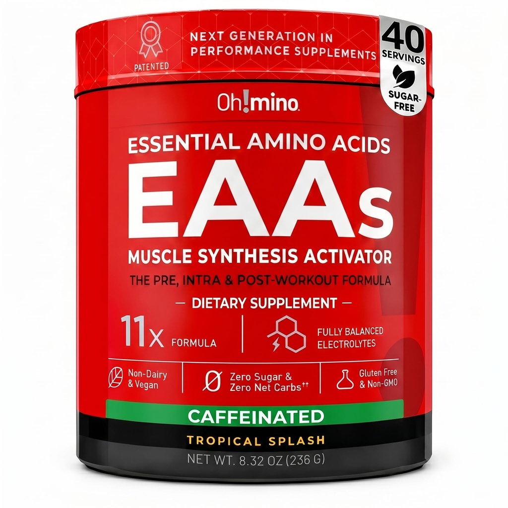Mino Essential Amino Acids Dodatek. Tropická tříska, Kavárenský prášek. Všech 9 EAA, BCAA a Perfektní Amino pro cvičení, Amino Energy, a Building Muscle, a Recover Faster.