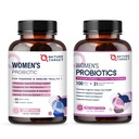 NATURE TARGET Ženská Probiotika & Prebiotika, Cranberry & D-Mannose, 50- bilion-CFU, Organic Probiotics for Digestive Health / Gut Health / Imunitary Booster / Weight Management