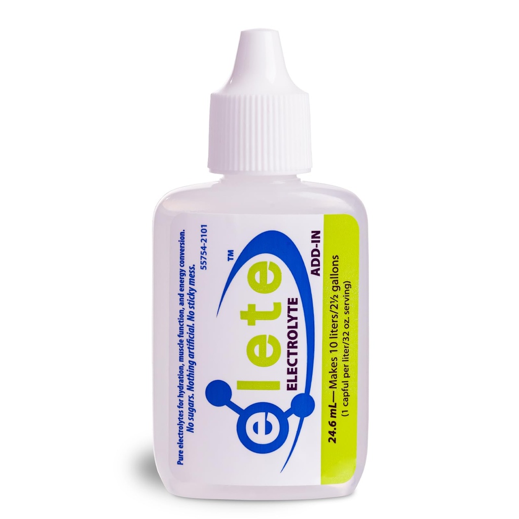 Elete - Electrolyte Add-In - 1 Kapesní láhev - 4 Essential Electrolytes Concentrate - All Natural - Transformuje jakýkoliv nápoj do sportovního nápoje - 24.6ml