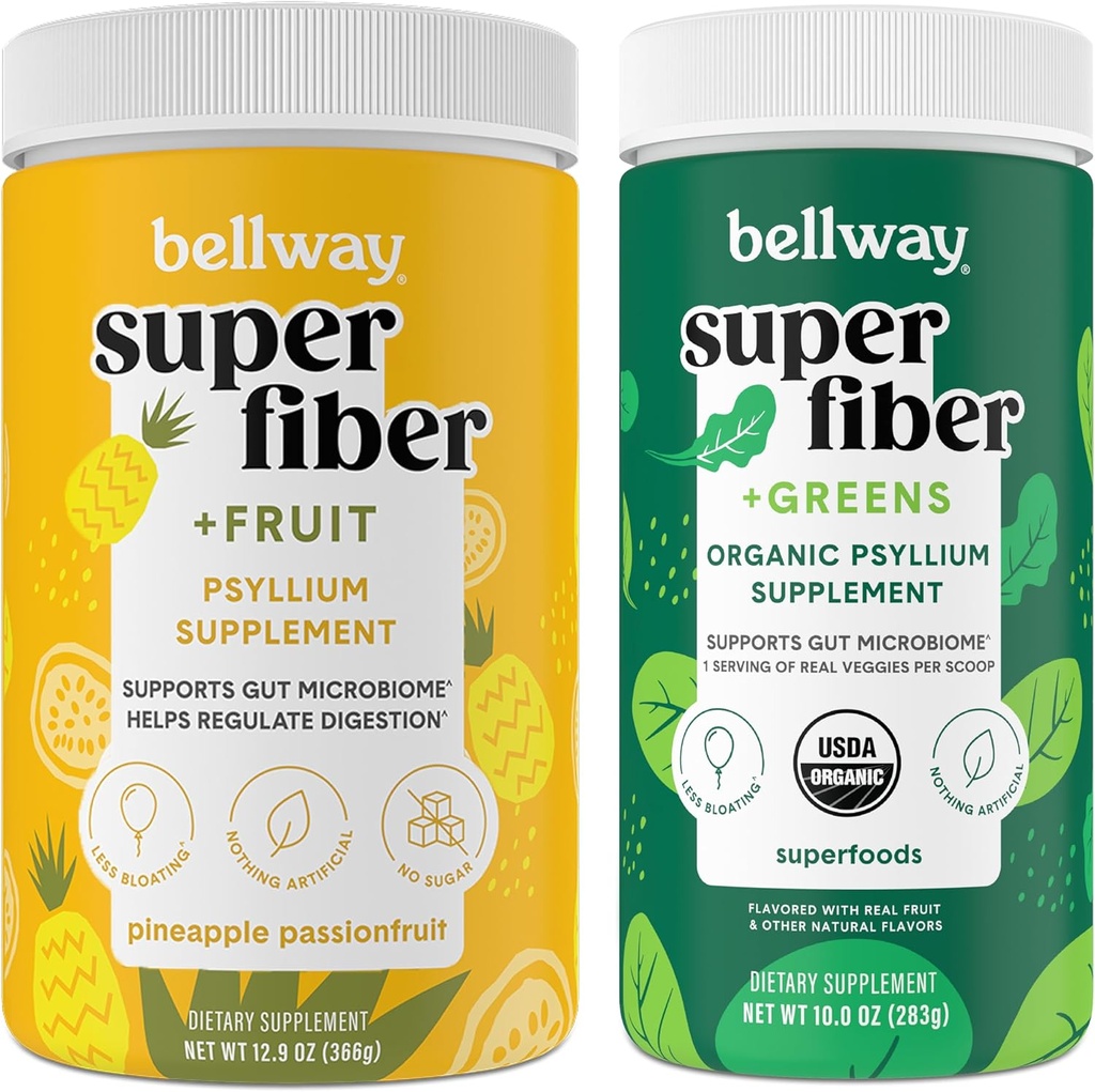 Bellway Super Fiber Powder + Ovoce, Ananas Passion Ovoce Super Fiber + Zelené