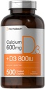 Horbäach doplněk vápníku s vitaminem D3 CLAS124; 600 mg CLAS124; 500 Coated Caplet CLAS124; pro ženy a muže CLAS124; non-GMO & gluten zdarma