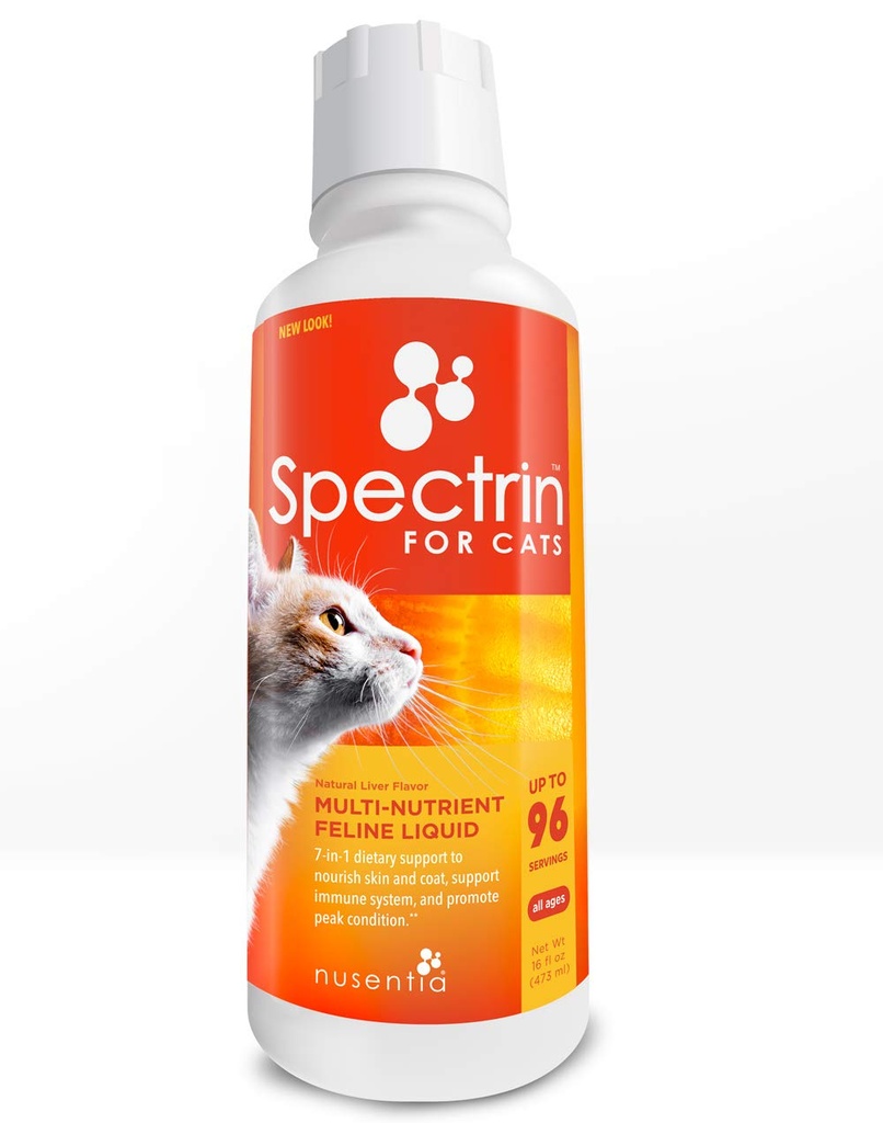Kočky Vitamíny - Spectrin 16 OZ - Tekutý vitamín a antioxidant dodatek pro kočky - 96 dávek