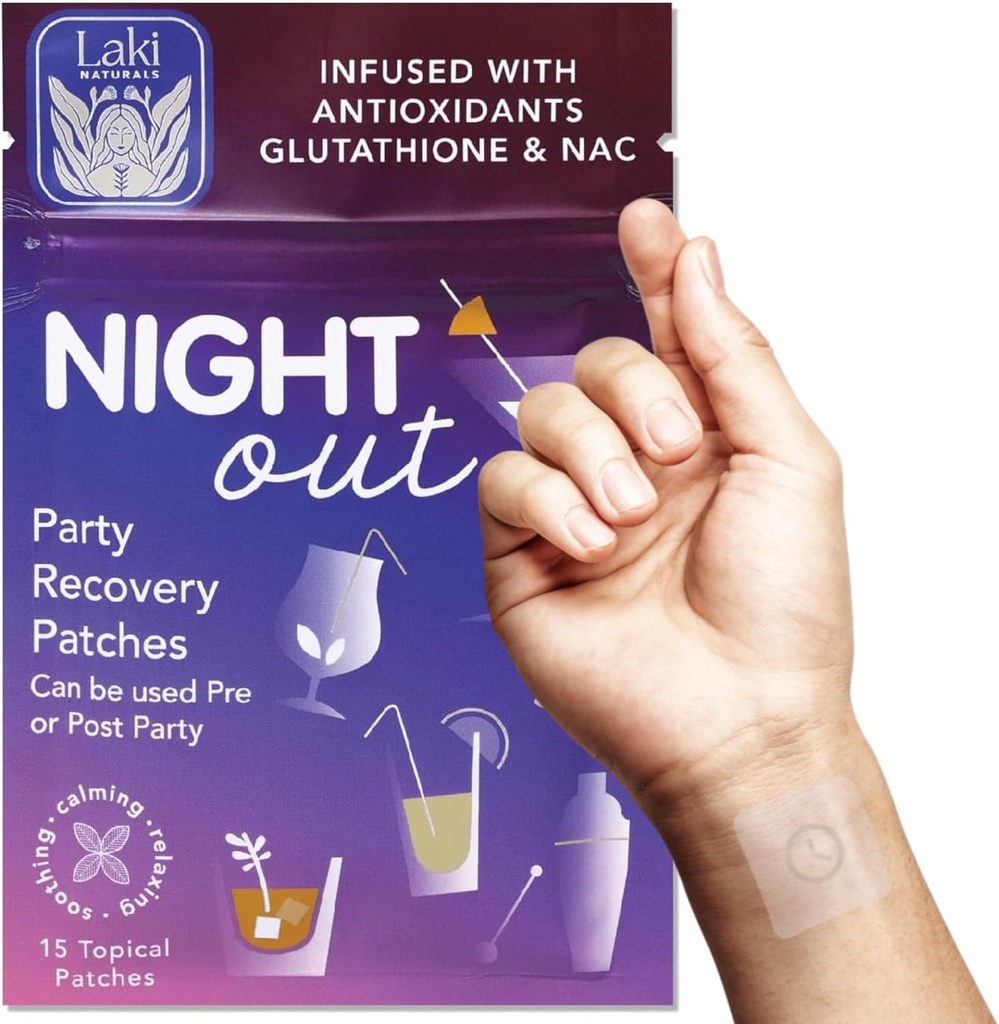 Laki Naturals Night- Out Patch (Pack of 15) Dublin 124; Získejte zpět svou vitalitu a rovnost po stranách, bary a zábava