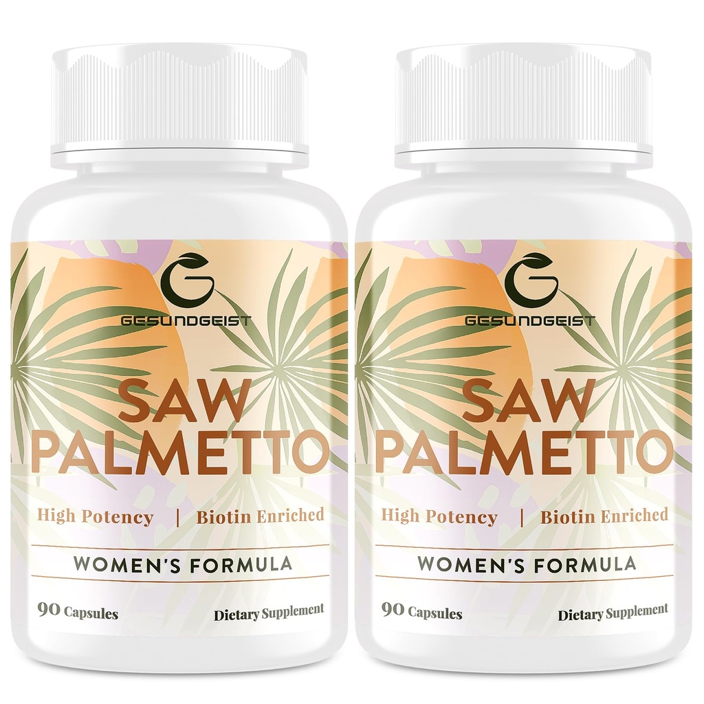 Saw Palmetto pro ženy Ztráta vlasů - DHT Block s 5- in-1 Směs pro růst vlasů, kůže a nehtů, Močové Wellness - Extra síla Saw Palmetto Dodatek - 180 Kapsle