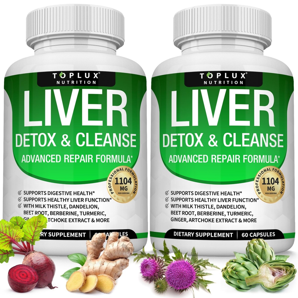 Jaterní čištění Detox a opravy Vzorec Játra Detox Dodatek - Mléko Thistle s Pampeliška, Artichod, Turmeric, Řepa Kořen, Kurmeric & Více pro přírodní rychlé Bylinné čištění Non- gmo Vegan 60 Kapsle