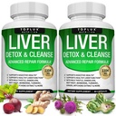 Jaterní čištění Detox a opravy Vzorec Játra Detox Dodatek - Mléko Thistle s Pampeliška, Artichod, Turmeric, Řepa Kořen, Kurmeric & Více pro přírodní rychlé Bylinné čištění Non- gmo Vegan 60 Kapsle