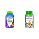 Vitafuze Fiber Well Probiotika Gummies Dospělí 60 Počet & vápník Gummy Vitamíny Kostní zuby Podpora ovocný krém ochucený 100 Počet
