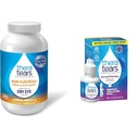 TheraTears 1200mg Omega 3 dodatek pro oční výživu, Organic Flaxseed Triglyceride Fish Oil and Vitamin E, 180 Count & Dry Eye Therapy Lubricating Eye Drops for Dry Eyes, 1 fl oz Bottle Twin Pack