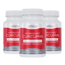 Omax3 HydroCurc Turmeric Curcumin Softgels, Vysoce biologicky dostupný MCT Oil Nanoparticle for Potency & Absorption, Joint Health, 180 Softgels (3 balení)