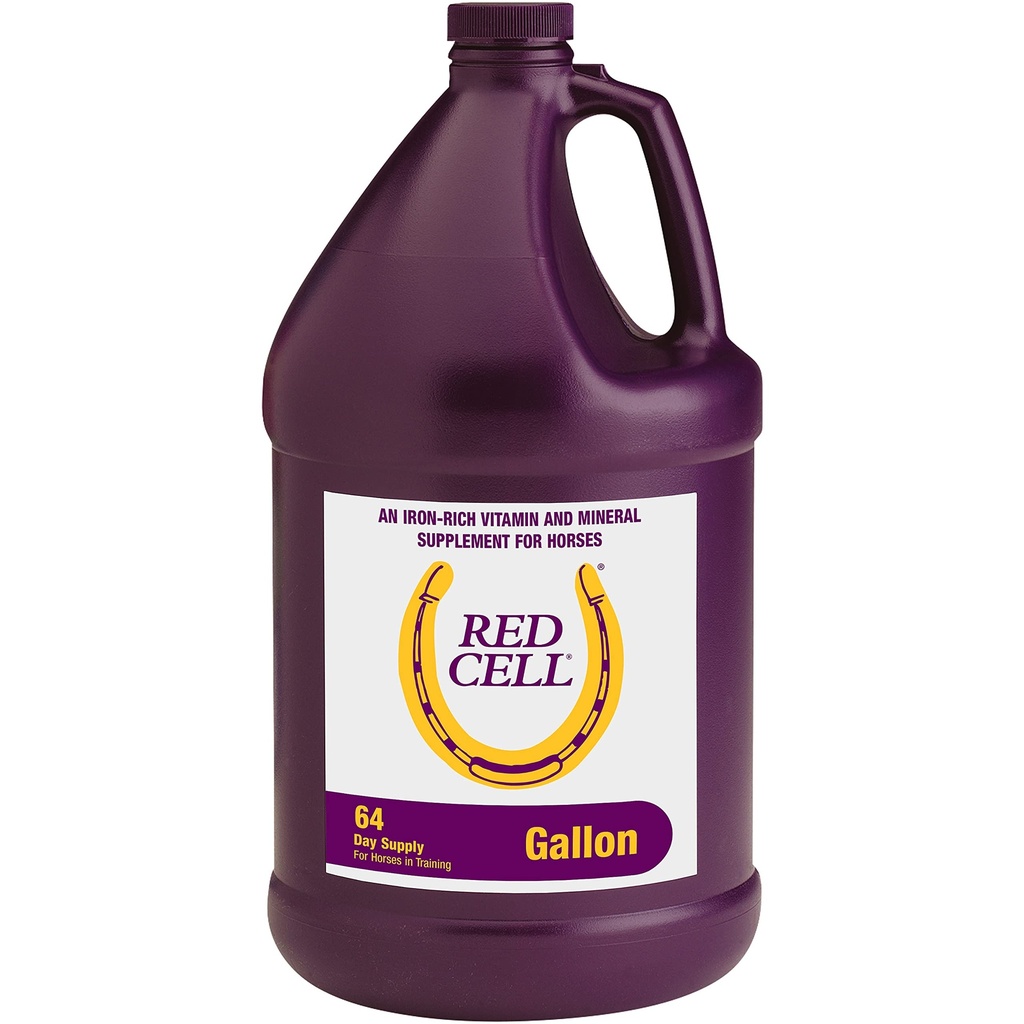 Farnam Horse Health Red Cell, Liquid Vitamin- Iron- Minerální dodatek pro koně, Pomáhá vyplnit důležité výživné gaps v koňském stravě, 1 Gallon, 128 Oz., 64- Day Supply