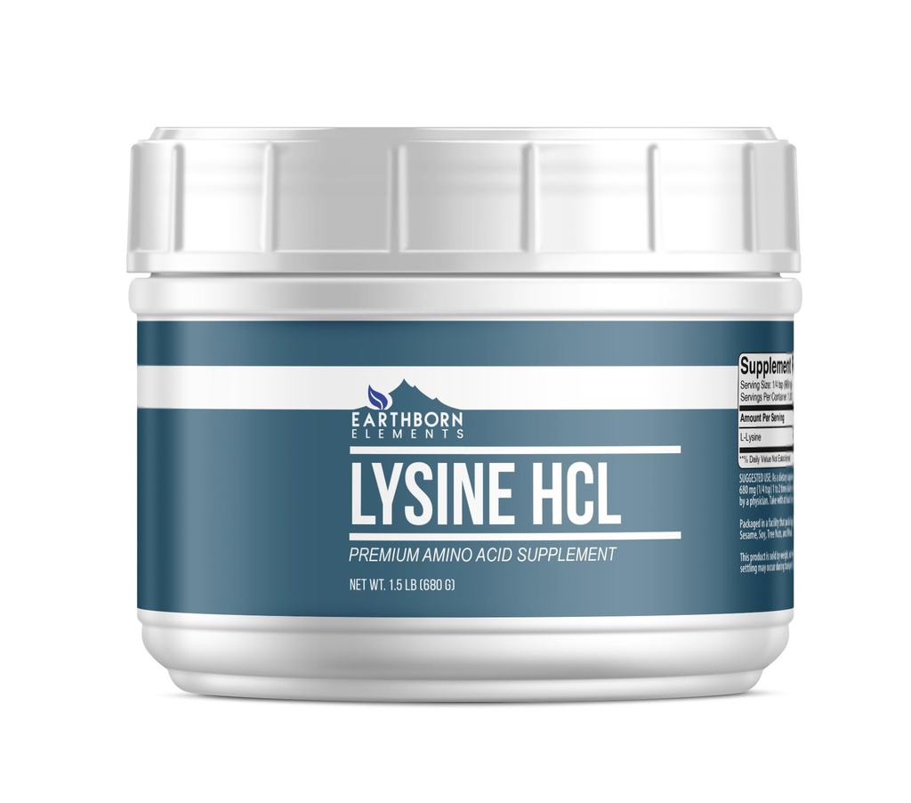 Pozemské prvky Lysin HCL prášek (1,5 lb), vždy čistý, žádné plnidla nebo přísady