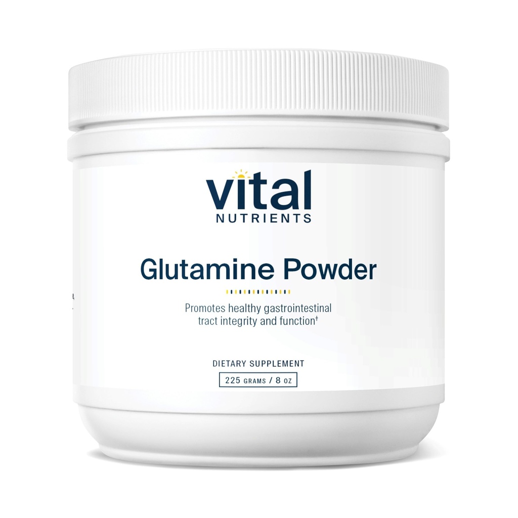 Vital Nutrients Glutamine Powder - Zdravá funkce gastrointestinálního traktu - Gluten, Dairy, Soy Free - Non- GMO - 225g / 8 oz L- Glutamin Powder