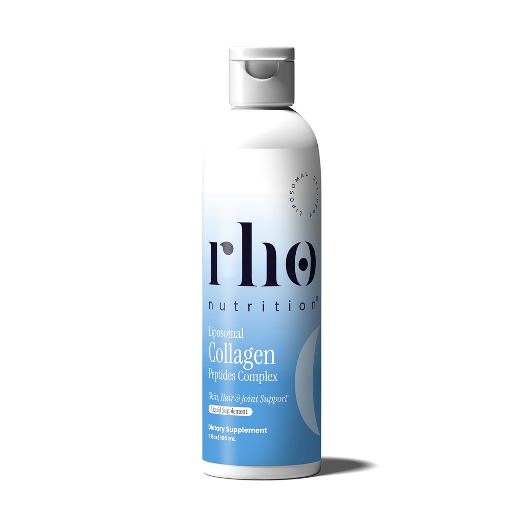 Rho Nutrition Liposomální kolagen Peptidy - High- Absorpční tekutý kolagen dodatek - Podporuje pokožku elasticitu, společné zdraví, a celkové vitality pro zdravé stárnutí, 5 fl oz
