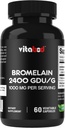 Bromelain dodatek 1000mg na Serving, 2400 GDU / g, proteolytické enzymy, podporuje Digestion proteinů, 60 Počet - Non- GMO & gluten zdarma