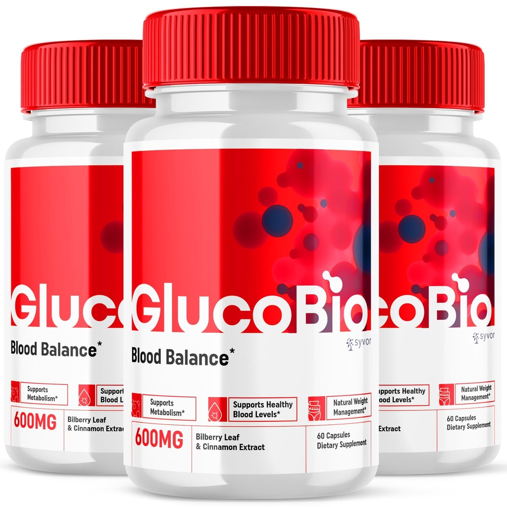(3 Pack) Glucobio Kapsle, Gluco Bio Advanced Glyco Support Formule pilulky, Glucobio Extra doplněk síly, Glucobio přírodní složky Glycogen Podpora, Gluco Bio Glycogen Recenze (180 Kapsle)