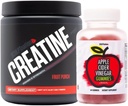 Socha národa V Shred Creatine Powder a jablečný ocet Bundle