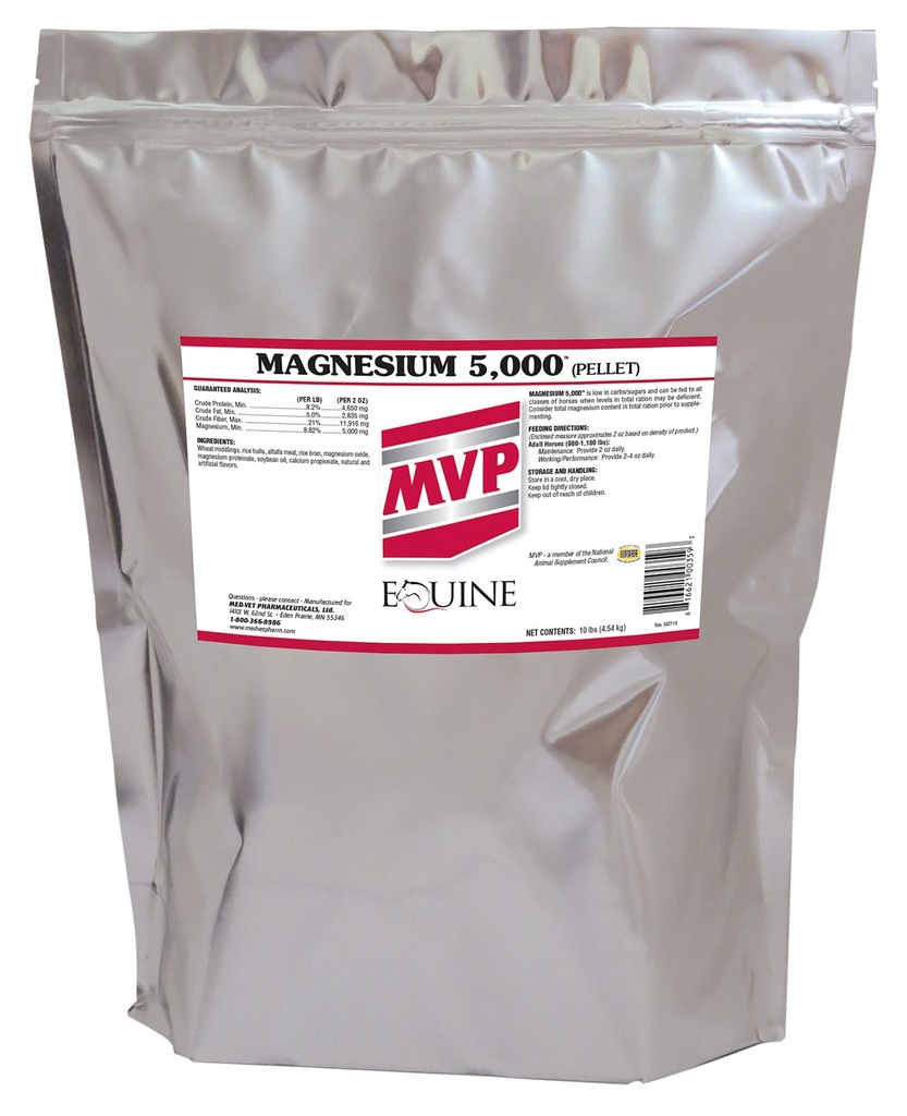 Magnesium 5000 (10lb) Kalming / Metabolismus / Svalová funkce Podpora koní.