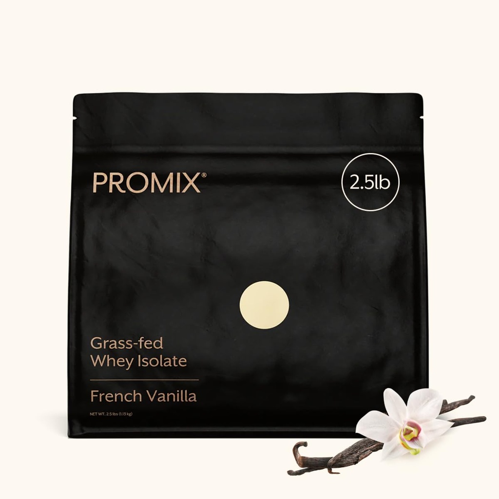 ProMix Nutrition Whey Protein Isolate Powder, Vanilla - Grass- Fed - The Post Workout Fitness & Nutrition Shake, Smoothies, Pečení a Vaření recepty - Gluten- Free & Keto- Friendly - 2.5 Pound (Balení po 1)