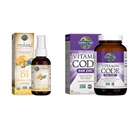 Zahrada života Organické Vegan Vitamin D3 Spray 1000 IU, Zinkové doplňky 30mg - Vitamin C, imunitní a kožní zdraví