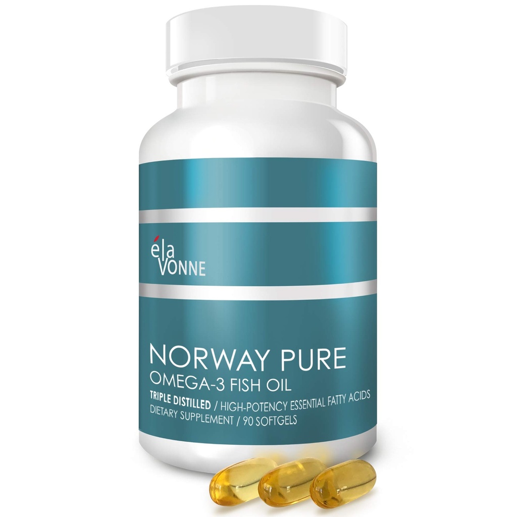 Norsko Čisté Omega33 Fish Oil Softgels 2,400mg (90ct) - 4X Koncentrované EPA & DHA, Triple Distilled, Burless, Wild Catched, Skin & Hair, Spojky, Heart Health