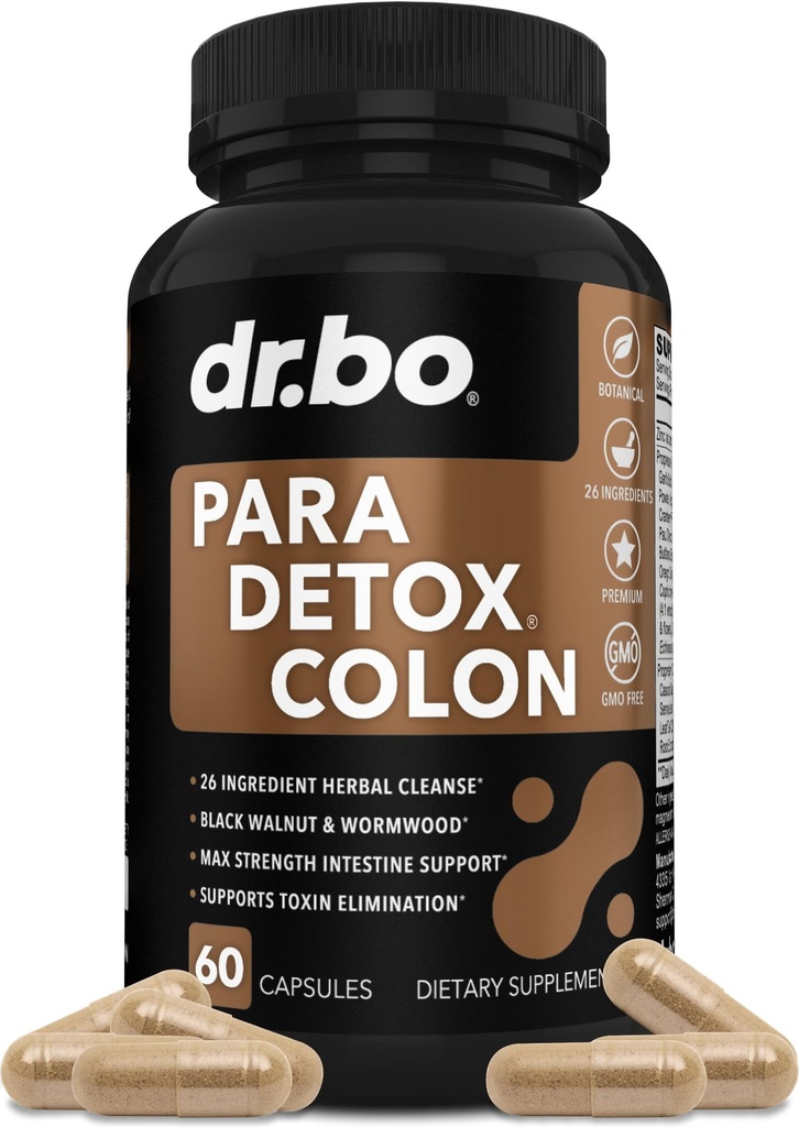 Colon Cleanse pilulky tělo Detox - střevní stráž Cleanser pro žaludek - Přírodní váha Flush Cleaner doplněk Complex, Ženy Muži Děti, Bylinné Wormwood Black Walnut Clove - Gut Loss Zdravotní kapsle