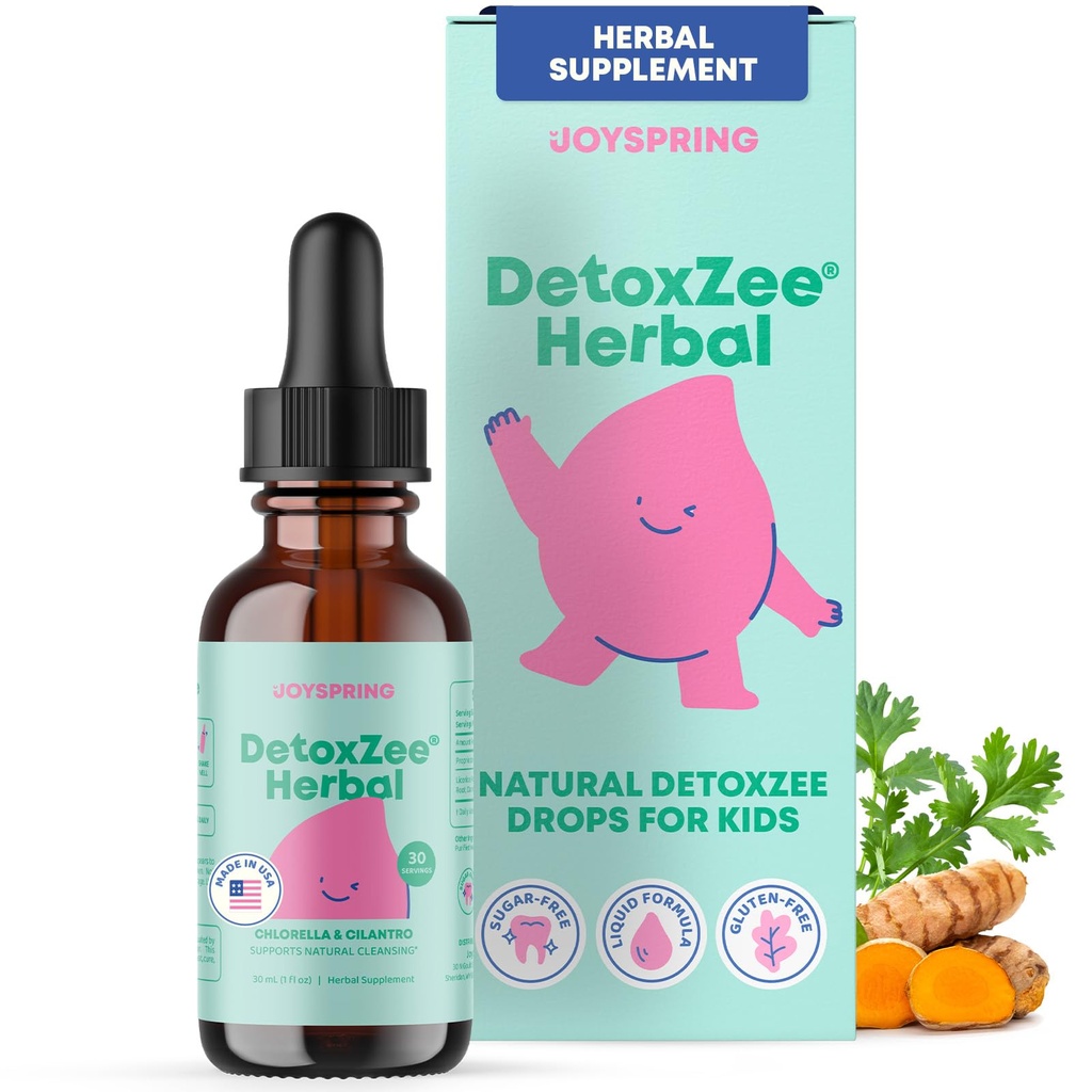 JoySpring Bylinné Detox pro děti - Cilantro Extract Cleanse na podporu řeči & Zlepšit chování - Přírodní Detox s Cilantro - 1 fl oz (30 Služeb)
