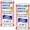 Yerba Prima Psyllium Whole Husks, 12 oz (2 Pack) - Colon Cleanser, gluten Free, Non- GMO, Soothing Regularity