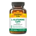 Country Life L-glutamin 500 mg s B6 - Podporuje svalové zotavení, Endurance & Athletic Performance - Vegan, gluten- Free, Kosher Amino Acid Dodatek - 100 Kapsle