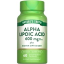 Nature 's Truth Alpha Lipoic Acid 600mg CLAS124; plus Biotin Optimizer CLAS124; 60 Kapsle CLAS124; Non- GMO & gluten zdarma