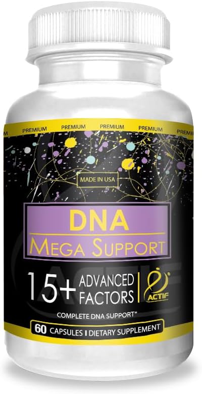 ActiF DNA Mega Support s 15 + pokročilými faktory - Non- GMO, Fast- acting, Made in USA, 60 Count