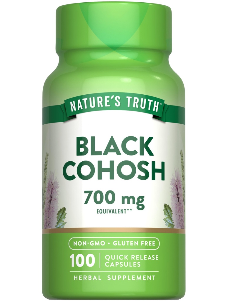Nature 's Truth Black Cohosh 124; 100 Kapsle 124; Root Extract 124; Non-GMO & gluten zdarma dodatek