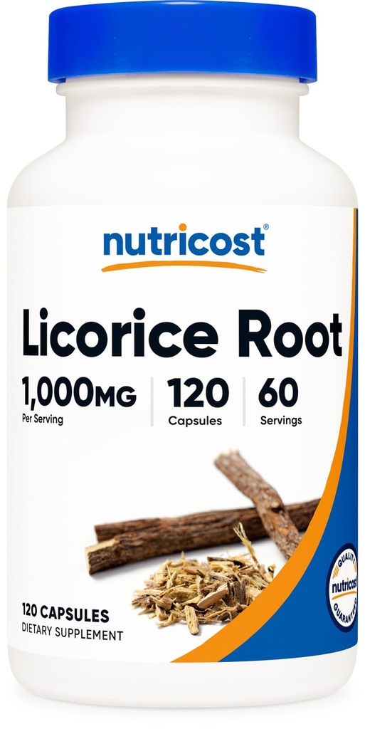 Nutricost Licorice Root 500mg, 120 Kapsle - Non- GMO, gluten zdarma