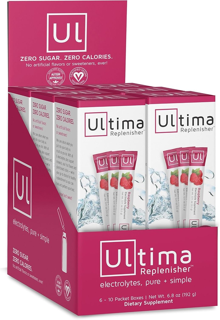 Ultima Hydratační Electrolyte Powder, Malina, 60 Počet Stickpacků