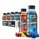 Protein2o 15g Syrovátkový proteinový izolát Hydratační nápoj Plus Energy & Focus, 350mg elektrolytů, Vitamíny B5 & B6, bez cukru, energetický variační balíček, 16.9 oz láhev (balení po 12)