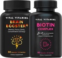 Vitální vitamíny Brain Booster Plus + Biotin Complex Kapsle