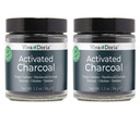 Viva Doria Activated Charcoal Powder, Hardwood Derived, Food Grade, 1.2 Oz Glass Jar (2 balení)