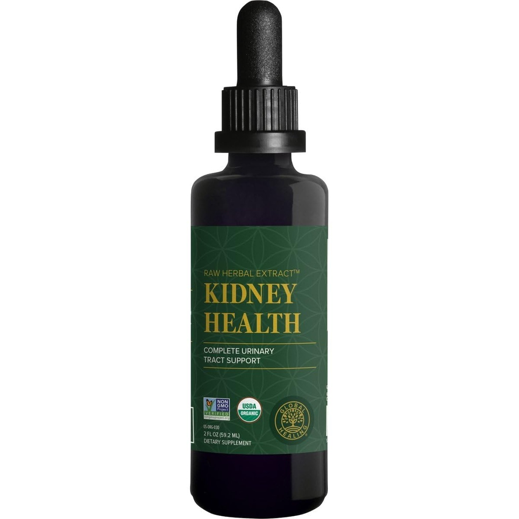 Globální léčení USDA Organic Ledviny Zdraví s Cranberry & Hydrangea - Ledviny Čistící tekutý doplněk & Kameny Rozpouštěč pro močové zdraví - Detox a opravy Formule pro kontrolu močových měchýřů - 2 Fl Oz