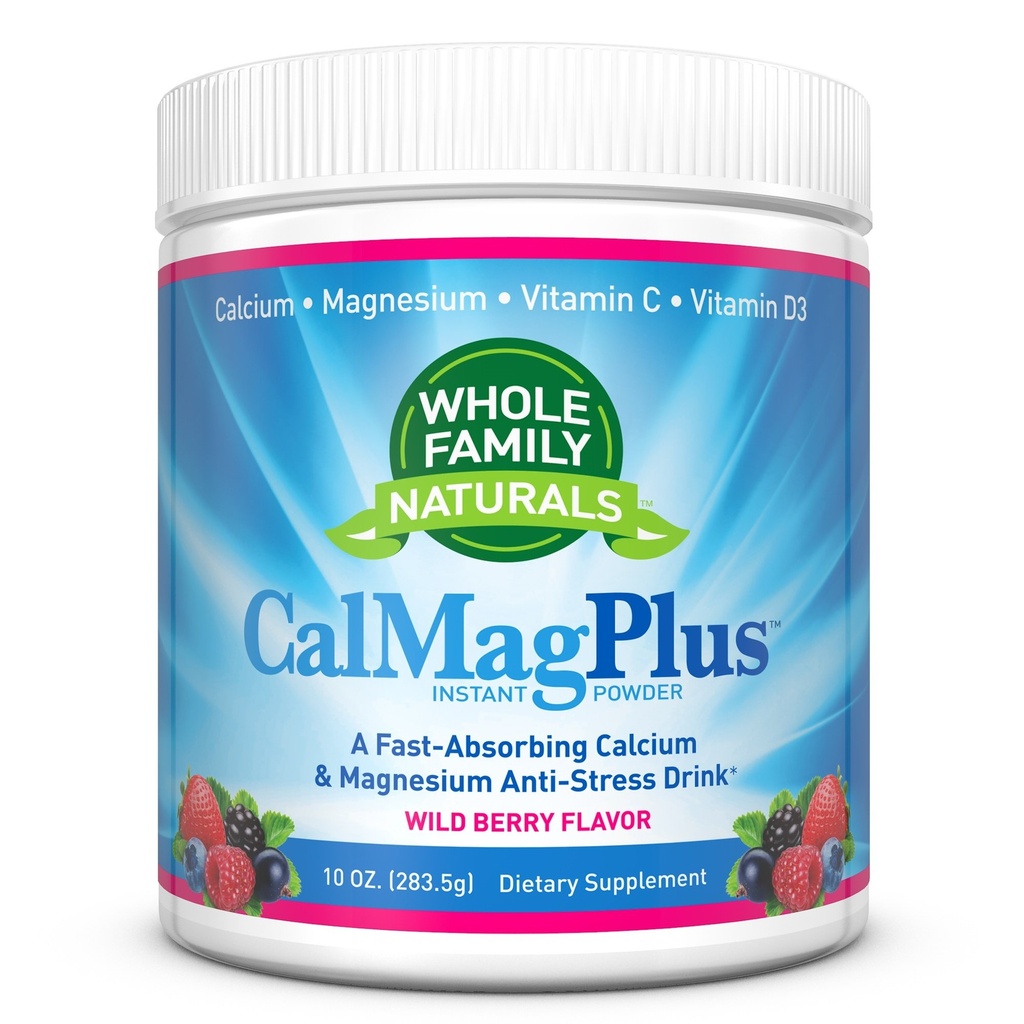 Hořčík Magnesium Supplement - CalMag Plus s vitamínem C & D3 - Gluten zdarma, bez GMO, Wild Berry Flavor - Přírodní klid a stres Relief Cal Mag Drink - Přírodní klid vápník & hořčík prášek